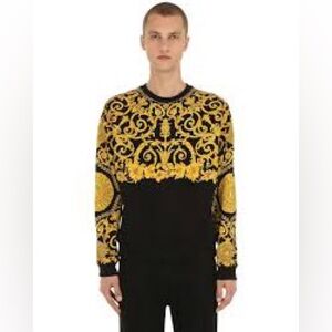 New Versace Baroque Print Sweatshirt Medium